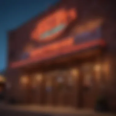 Exterior view of the Crazy Horse Saloon showcasing its vibrant sign