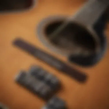 Close-up of a classic guitar and keyboard representing R&B vibes