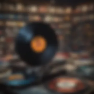 The Diversity of Vinyl: A Collection of Niche Genres An eclectic mix of vinyl records from various niche genres.