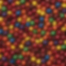 Colorful assortment of Skittles candies