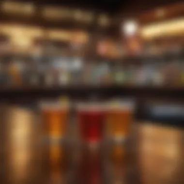 Trendy bar scene featuring flavored beers