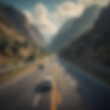 The Journey of Music's Moral Landscape A scenic highway symbolizing the journey of music and its moral implications.