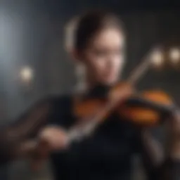 Violinist performing a pop arrangement