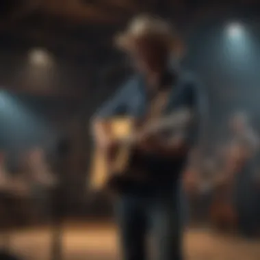 Live Country Music Experience An intimate concert scene showcasing a country artist on stage