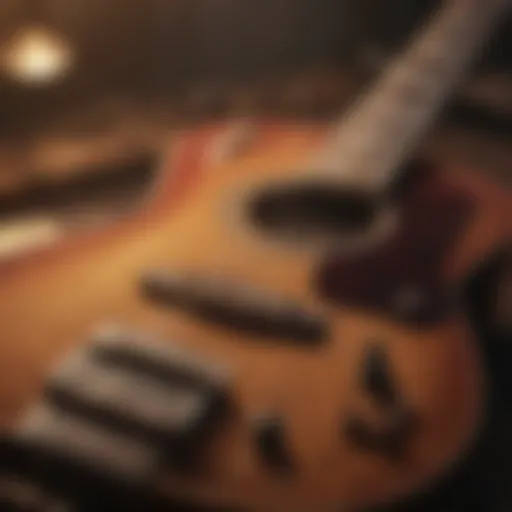 A vintage guitar representing country music's roots
