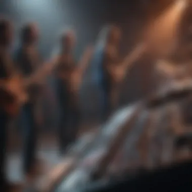 Live Performance of Kansas Close up of Kansas band performing live