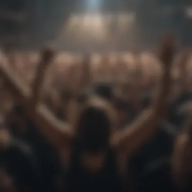 Passionate Fans at a Metal Concert Intense crowd at a metal concert showcasing the passion of fans