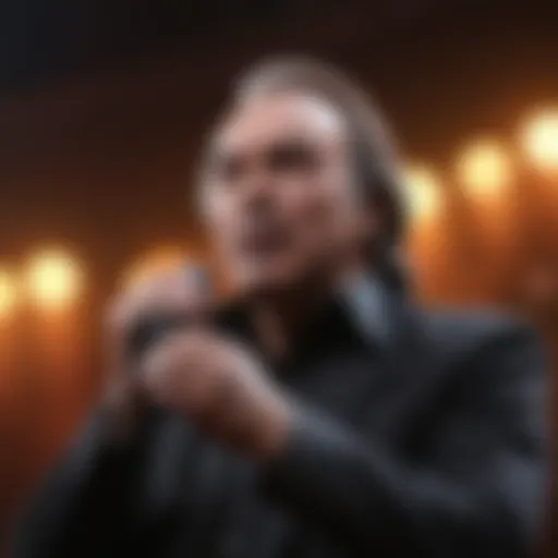 Neil Diamond performing live on stage