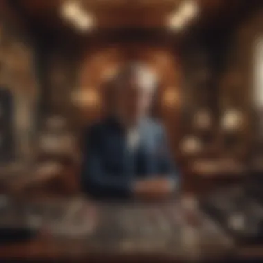 An Iconic Figure in Music History An iconic musician from the past, surrounded by influences and memorabilia