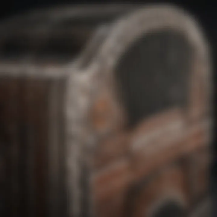 Close-up of a button accordion, a key instrument in polka music, highlighting its intricate design and craftsmanship.