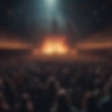 Live Concerts: The Spirit of the 70s A retro concert scene filled with enthusiastic fans