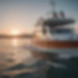 Vintage yacht cruising on calm waters