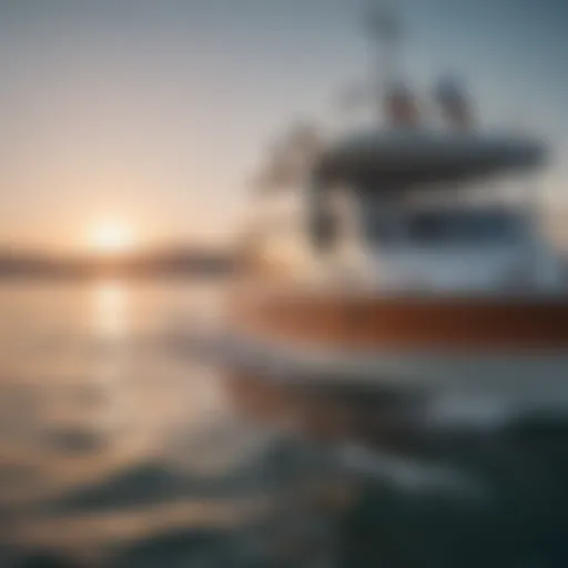 Vintage yacht cruising on calm waters