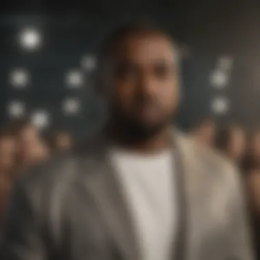 Celebrity Culture and Its Influence Abstract representation of celebrity culture influenced by Kanye West.