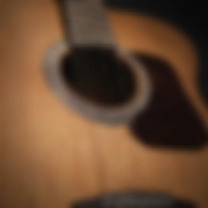 A close-up of a guitar, symbolizing the musical composition in Brooks' album.