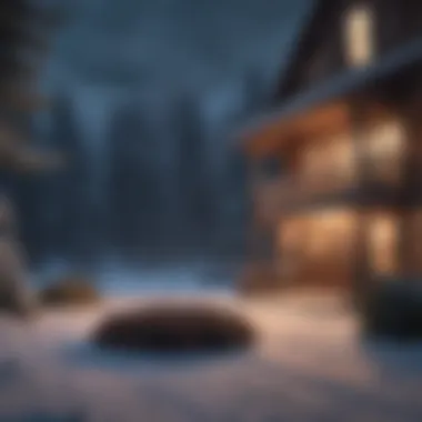 The Winter Wonderland of Groundhog Day A theatrical stage set depicting winter landscapes