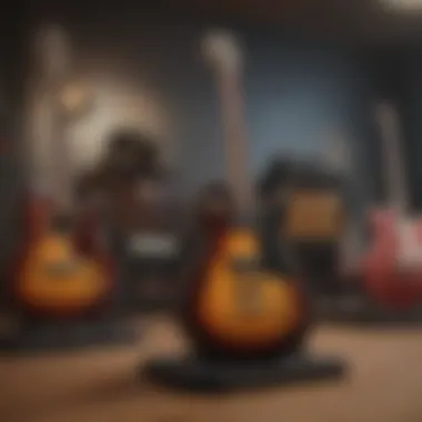 An artistic representation of the diverse music selection available in Guitar Hero Live.