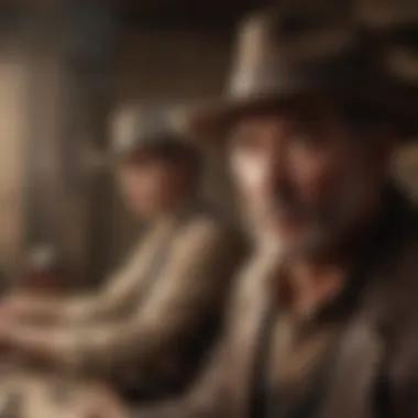 Dynamic Character Interactions Gunsmoke characters engaging in a pivotal scene