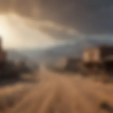 The Iconic Western Landscape Western landscape depicting the setting of Gunsmoke
