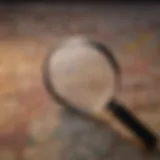 A magnifying glass over a digital map representing search strategies.