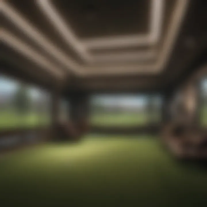 A modern golf training facility equipped with advanced technology, representing the evolution of golf training methods.