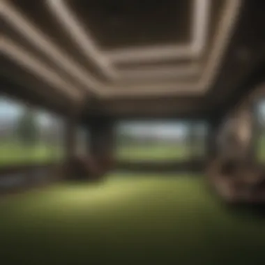 Advanced Golf Training Facilities A modern golf training facility equipped with advanced technology, representing the evolution of golf training methods.