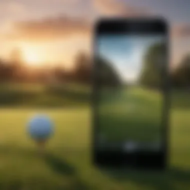 Mobile Applications in Golf An innovative golf app displayed on a smartphone, highlighting the role of mobile technology in enhancing gameplay.