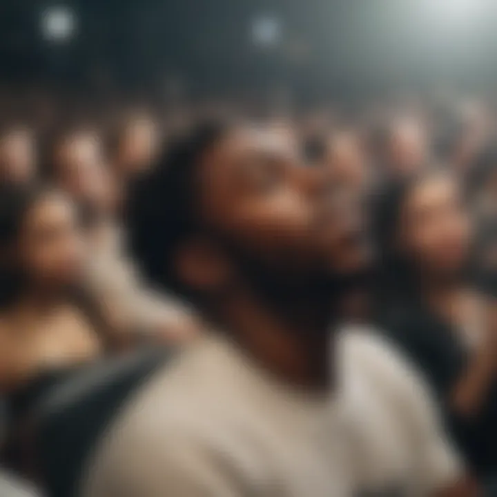 Audience immersed in the music during Isaiah Rashad's concert