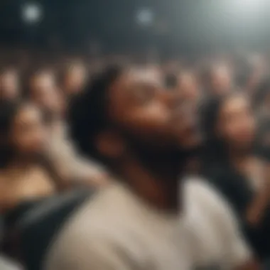 Audience Engagement Audience immersed in the music during Isaiah Rashad's concert