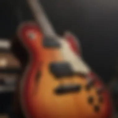 A close-up of John Mayer's guitar during a concert