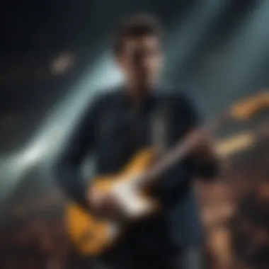 The Energy of Live Performance John Mayer performing passionately on stage at Madison Square Garden