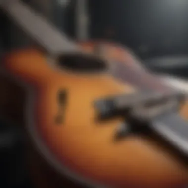 Artistry in Action: Jordan Davis and His Guitar Close-up of Jordan Davis with his guitar, highlighting his musical artistry.