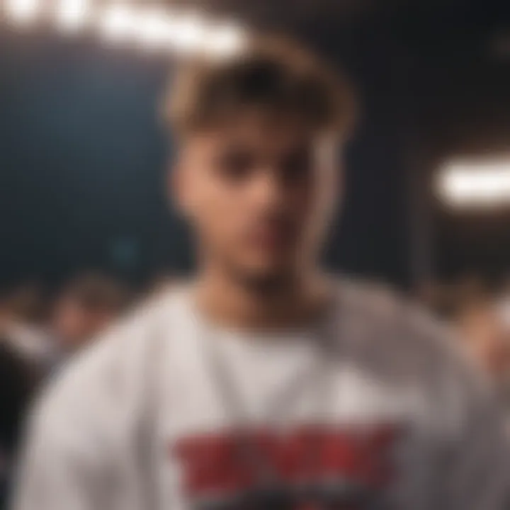 Fan wearing Juice WRLD revenge apparel at a concert