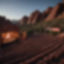 Majestic view of Red Rocks Amphitheatre during a K-Love concert