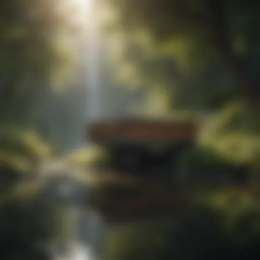 A serene landscape representing tranquility and connection