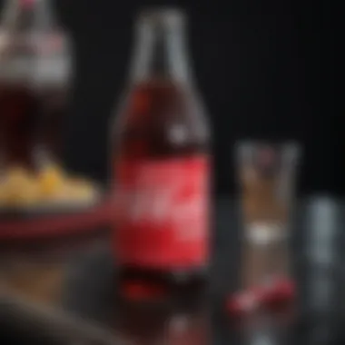 Close-up of lyrics inspired by the coke table