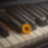 Piano keys highlighting a melody