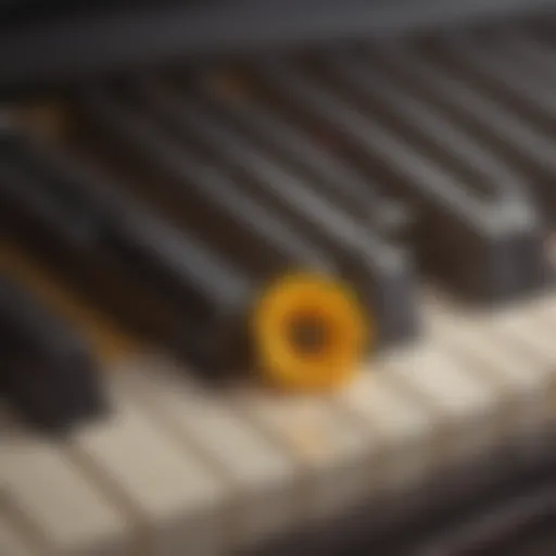 Piano keys highlighting a melody