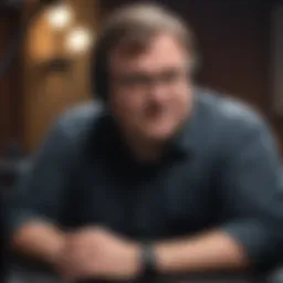 Reid Hoffman in a podcast recording session