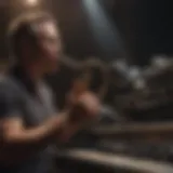 Michael Billings performing on stage with passion