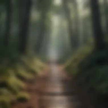Navigating Through Adversity A path through a dense forest representing life’s journey