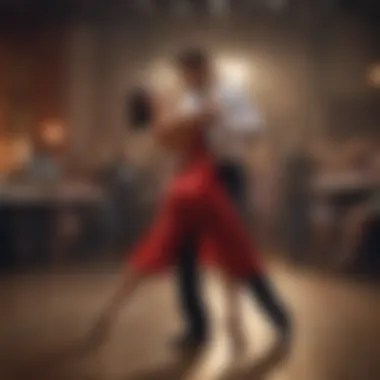 Intimacy in Dance: A Romantic First Dance Couples dancing closely to a romantic melody
