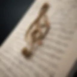 Illustration depicting the fusion of music notes and written words