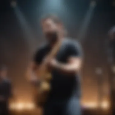 Old Dominion performing live at a concert, showcasing their energetic stage presence.