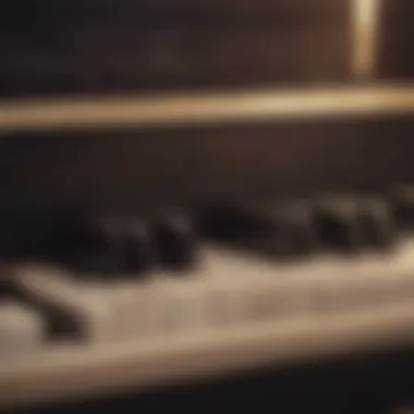 Intimacy of Piano Keys Close-up of piano keys with soft lighting