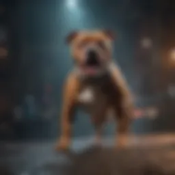 A vibrant concert scene showcasing an energetic Pitbull performance.