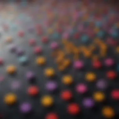 Musical Notes in Polka Dot Patterns Colorful polka dot patterns showcasing musical notes