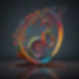 A whimsical musical note composed of colorful elements, symbolizing the joy of funny hold music.