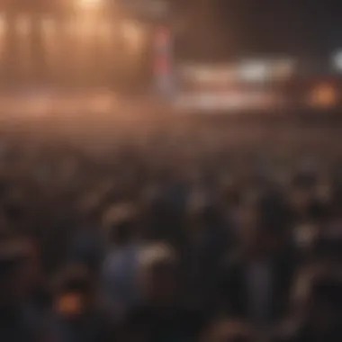 Vibrant Atmosphere at the Festival Festival crowd enjoying live performance