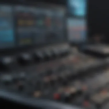 Digital Audio Workstation for Remixing A digital audio workstation interface showcasing various remixing tools